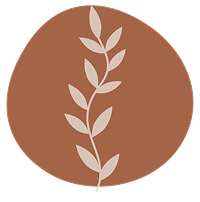 Brown dot with healing leaves icon